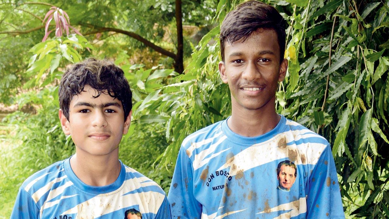 Don Bosco scorers Yohaan Panjuani and Arya Kamble (right)