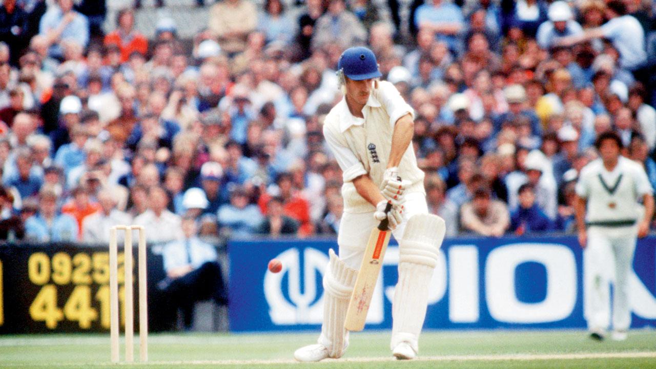 England batsman Chris Tavare blunting the Australian attack in The Oval Test of the 1981 Ashes series. Pic/Getty Images