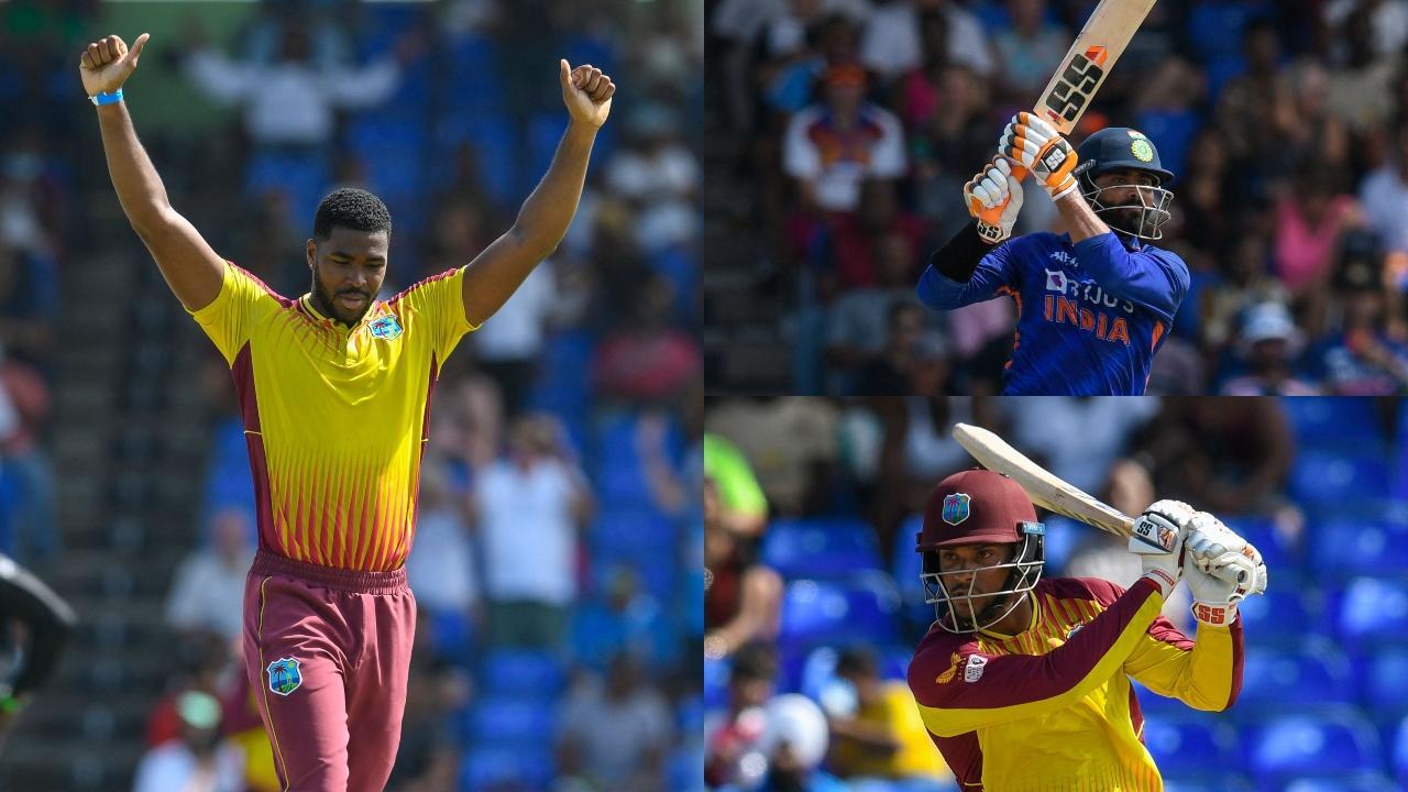 A collage of pictures from West Indies vs India 2nd T20I