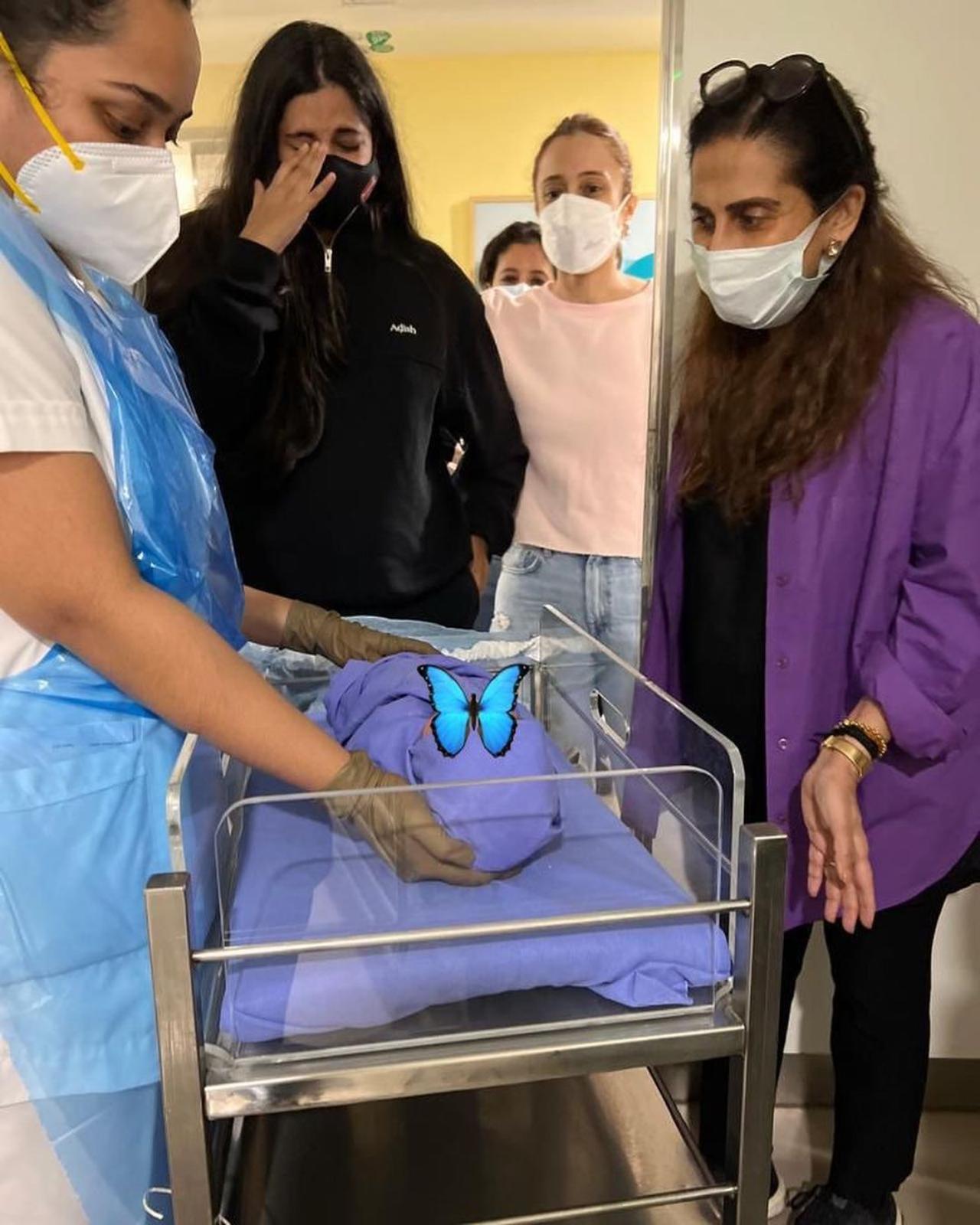 Later, Sonam's sister Rhea Kapoor has shared pictures of her getting emotional on seeing her ne[phew for the first time at the hospital. Shairng the pictures of her looking at the baby sleeping in the cradle, Rhea wrote, “Rhea masi is not ok. The cuteness is too much. The moment is unreal. I love you @sonamkapoor the bravest mommy and @anandahuja the most loving dad. Special mention new nani @kapoor.sunita #mynephew #everydayphenomenal.