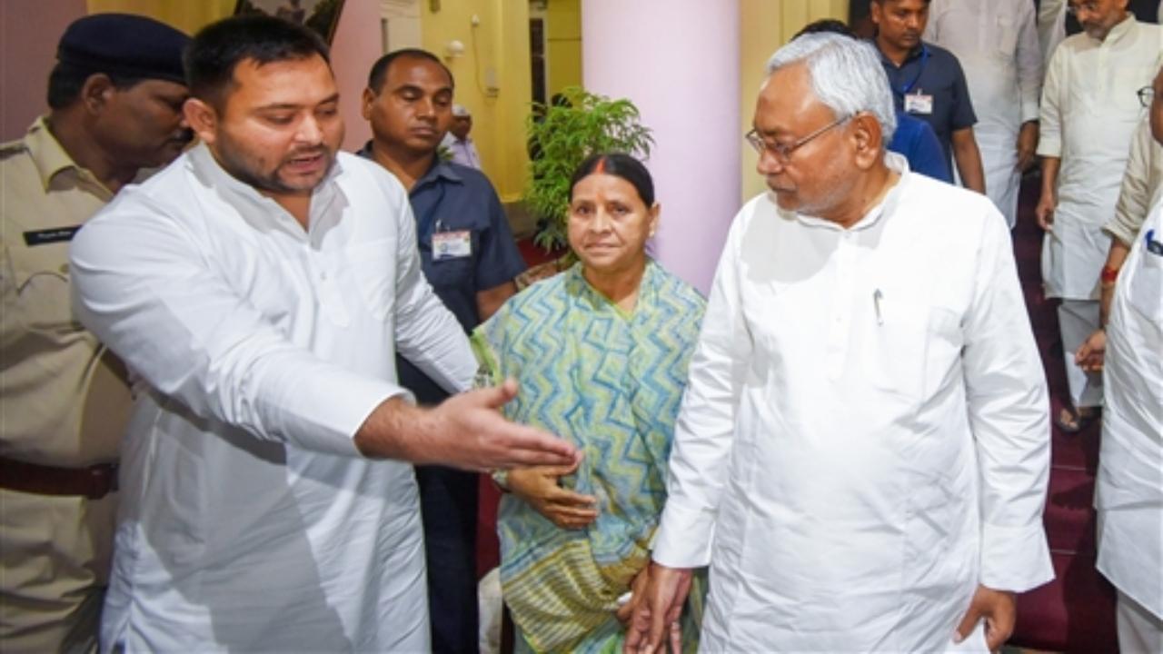 Inside Bihar Assembly, Tejashwi fumes at BJP over CBI raids