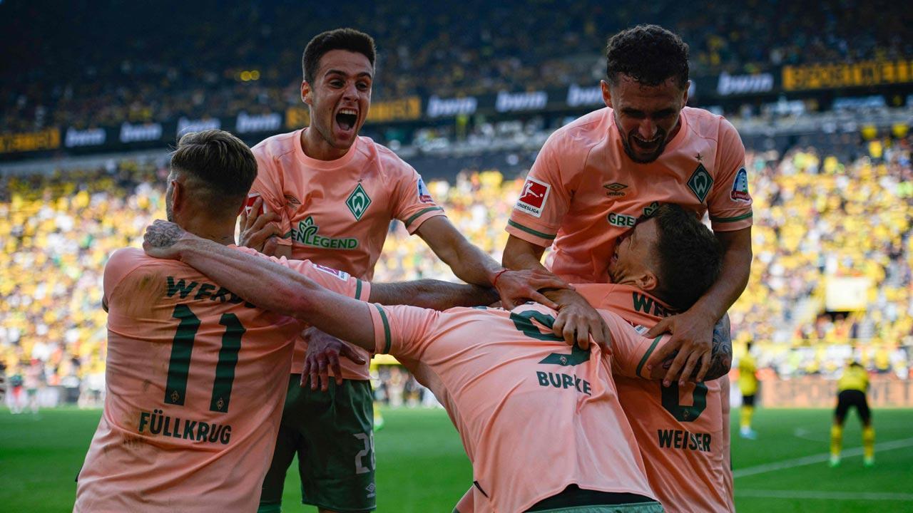 Bundesliga: Dortmund stunned as Bremen score 3 goals in last 6 minutes to win from 2-0 down
