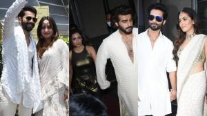 Malaika with Arjun, Shahid and Mira, Varun-Natasha at Kunal Rawal's wedding