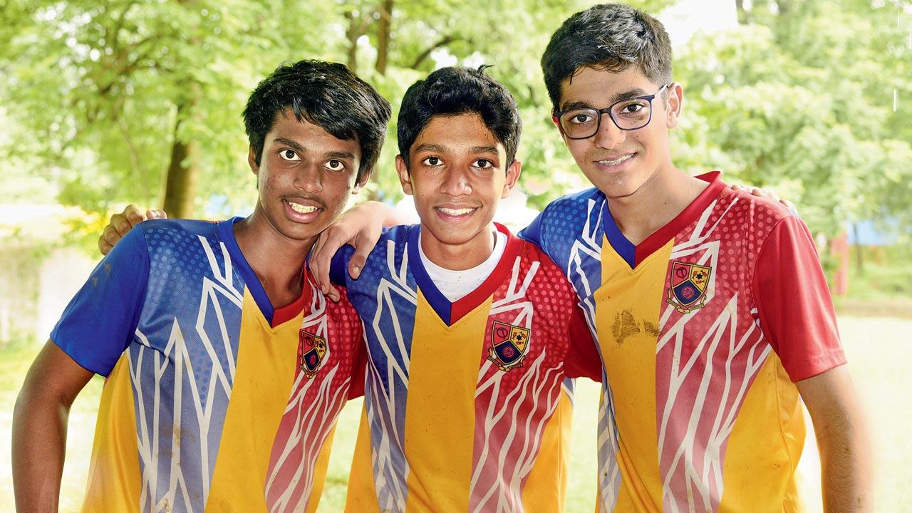 Campion’s Marc Tennyson (left), Jayden Alphonso and Ishaan Sampat