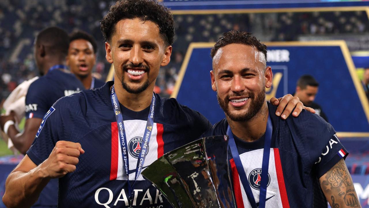 Watch: PSG star Neymar dons a new role; distributes medals to his team mates