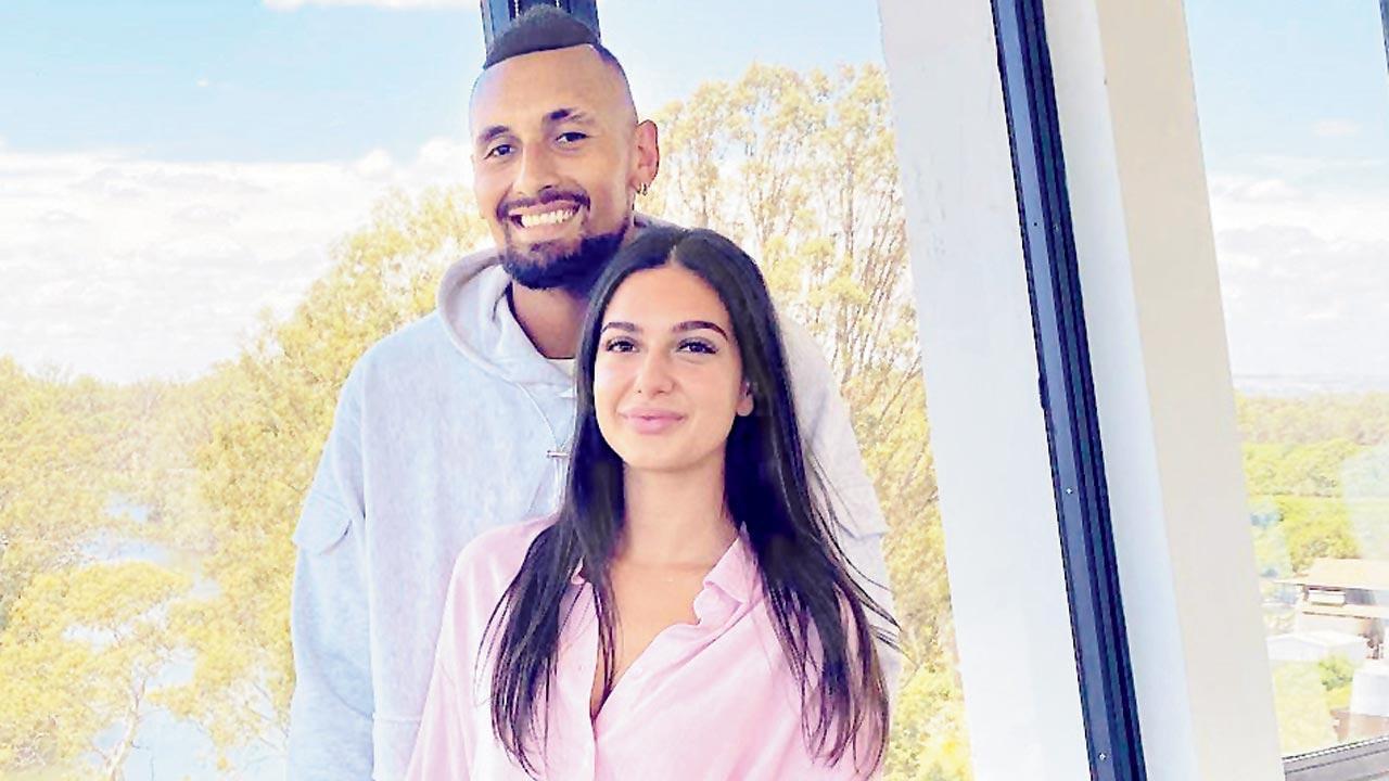 Tennis star Nick Kyrgios says his relationship with girlfriend Costeen Hatzi has had a positive effect