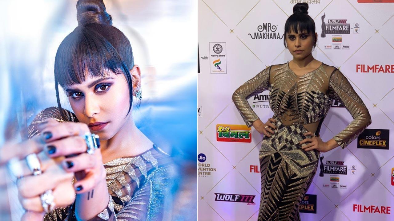 Saie Tamhankar's stunning look makes heads turn at the Filmfare's red carpet
