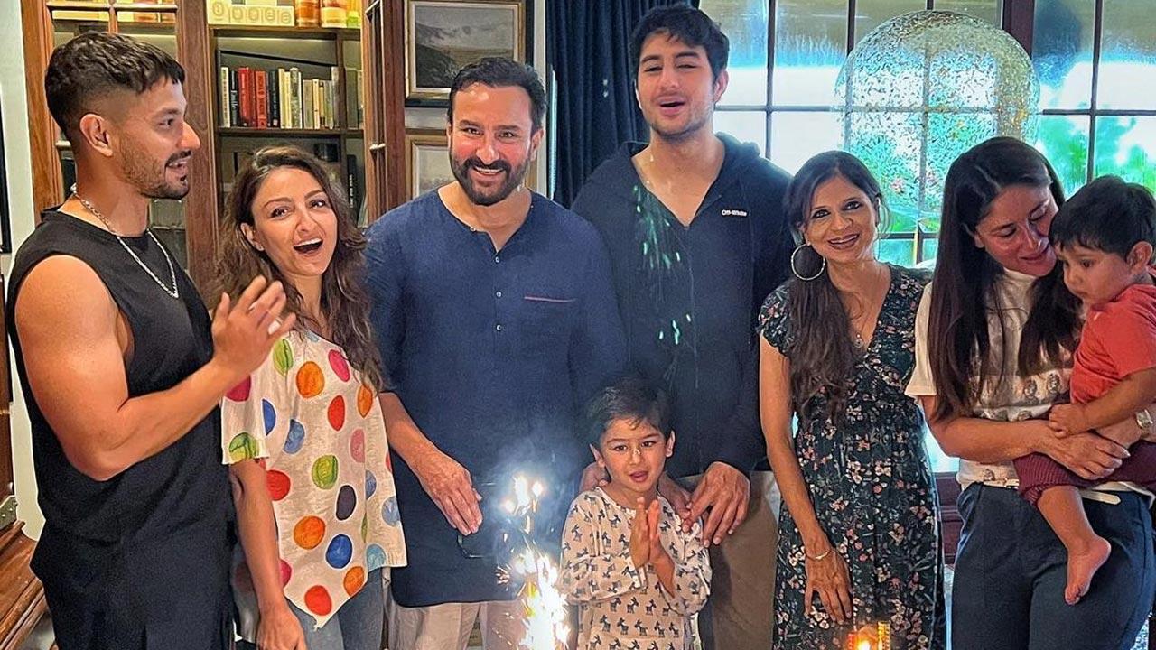 Saif Ali Khan's birthday celebration/picture courtesy: Official Instagram account