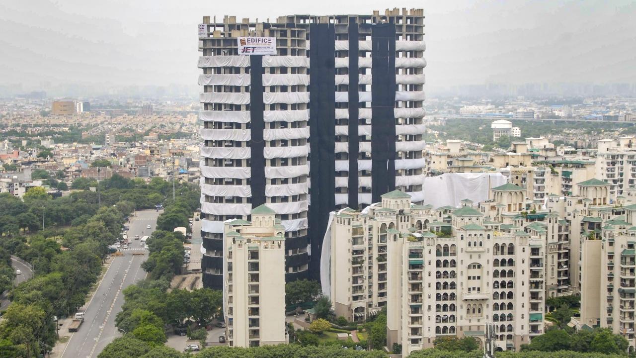 Noida's Supertech twin towers to be razed on Aug 28; 3,700 kg of explosives installed for demolition