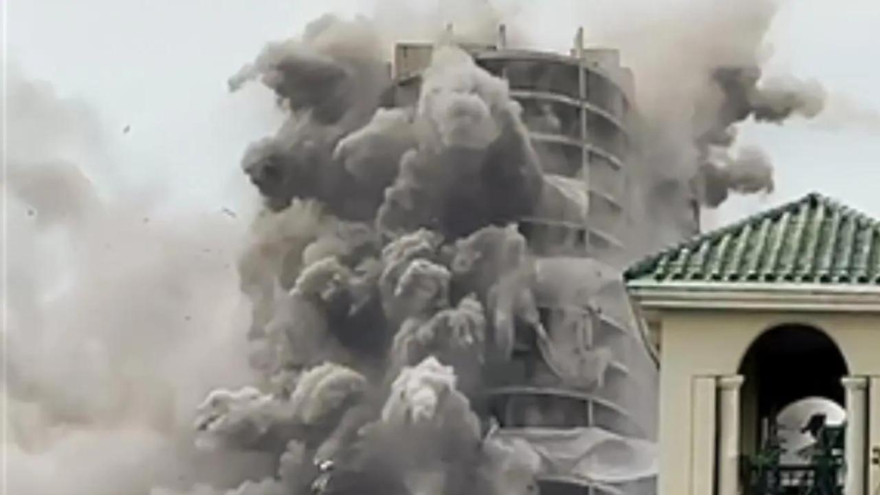 Post twin towers demolition in Noida, 45 lakh litres water used to remove dust