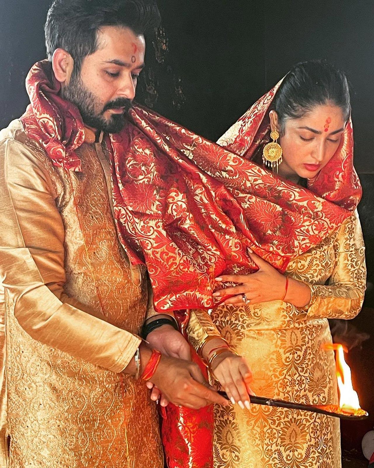Yami Gautam And Aditya Dhar Visit Jwala Devi And Naina Devi Temple