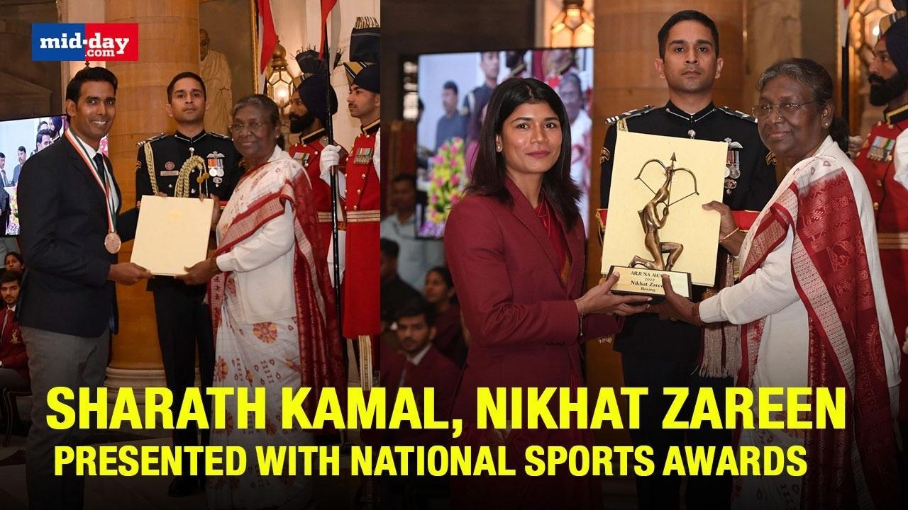 Sharath Kamal, Nikhat Zareen, Lakshya Sen Presented With National Sports Awards