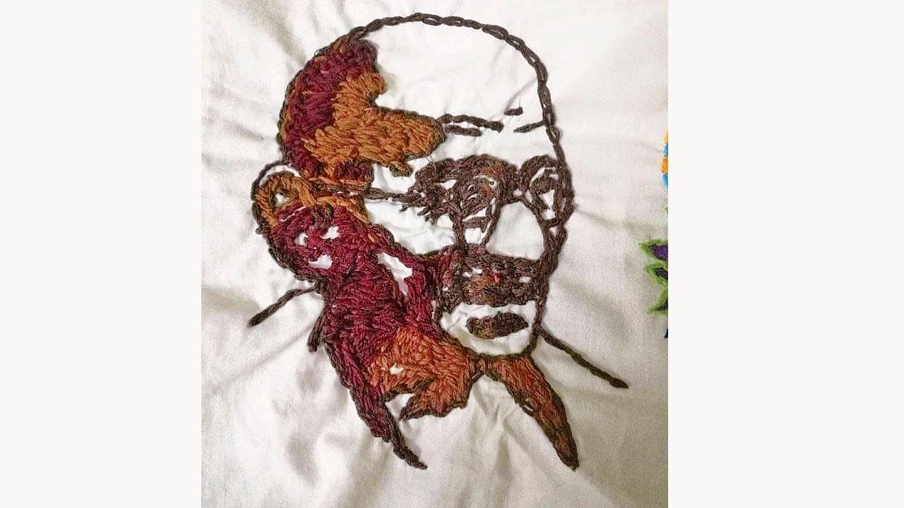 Embroidery by deaf artist Naveena Nair. Pic Courtesy/Enabled Photorgraphy
