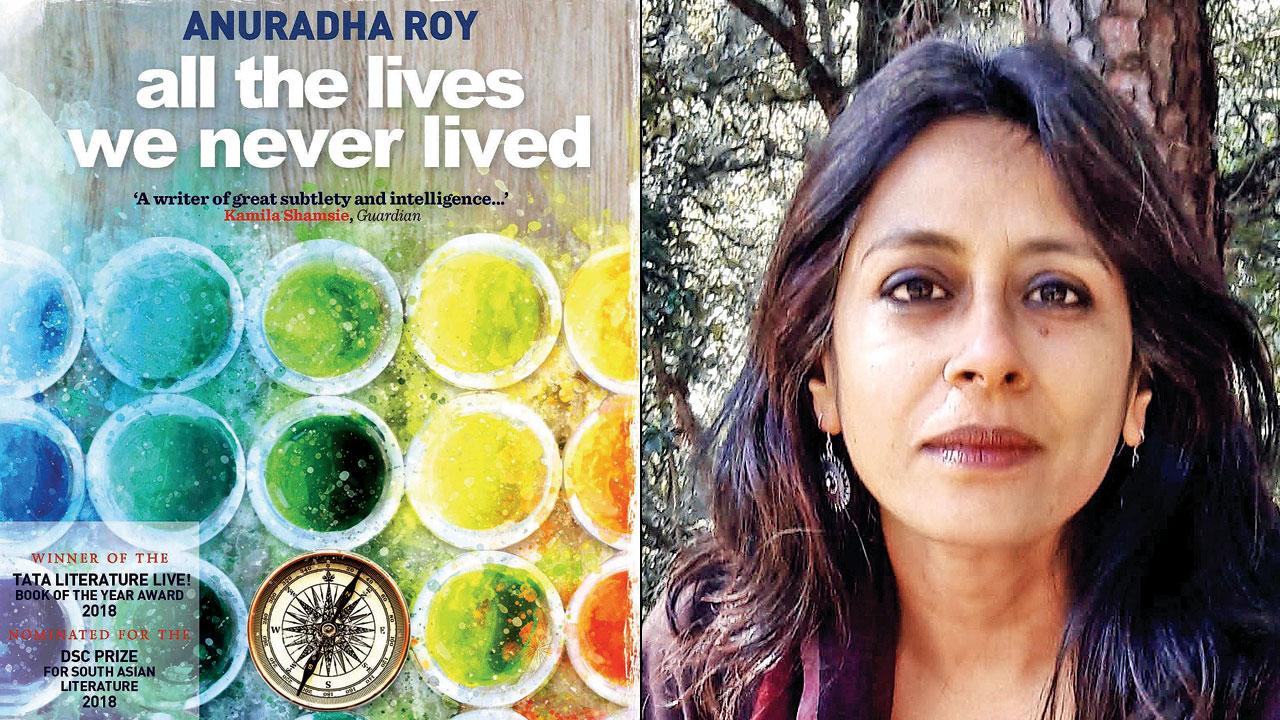 The cover of her book (right) Anuradha Roy