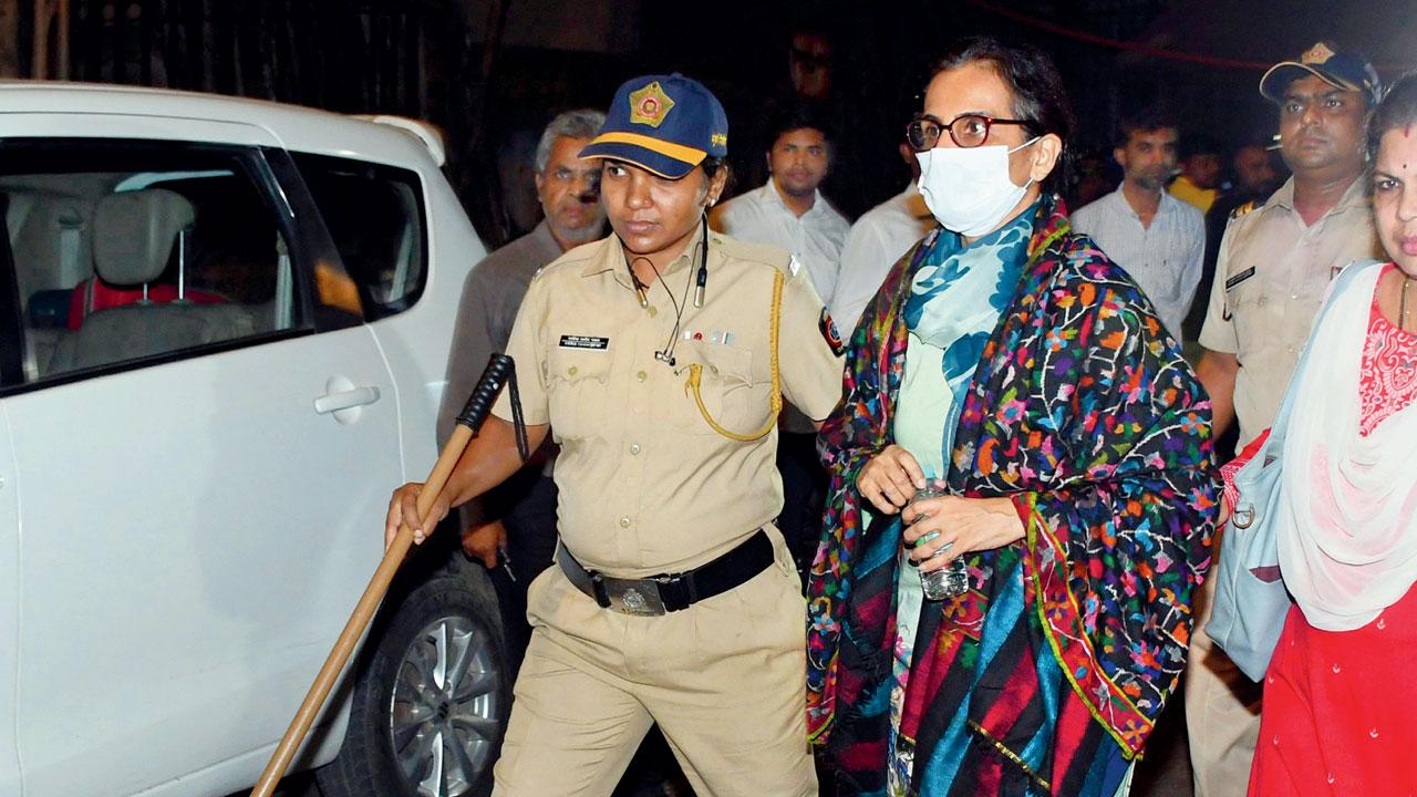 Chanda Kochhar, former MD of ICICI Bank, was produced before a special CBI court on Monday. Pic/Ashish Raje