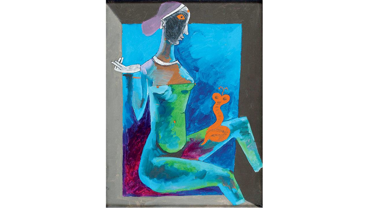 Cobra girl, acrylic on canvas. Pics Courtesy/DAG