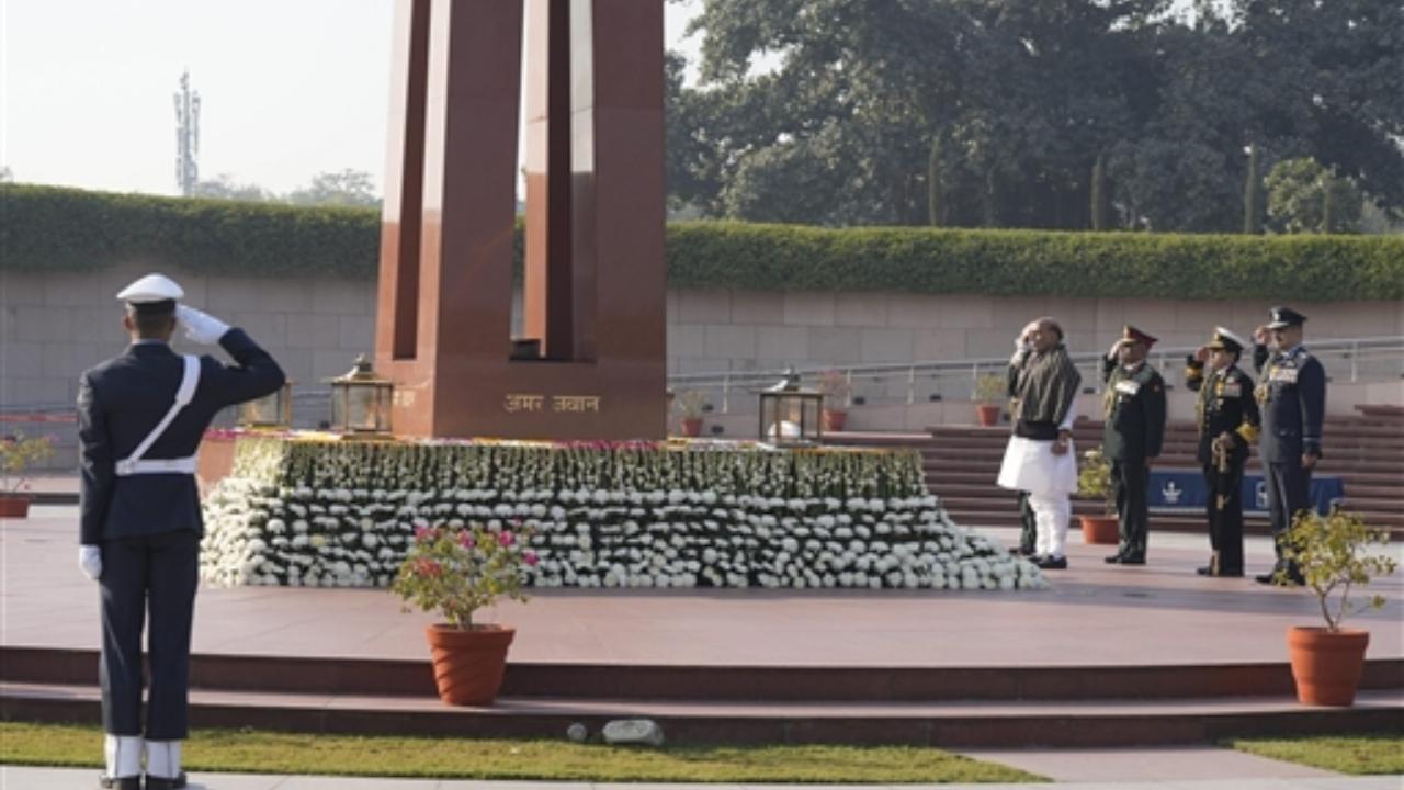 Army Chief Gen Manoj Pande hosted an 'At Home' event on Thursday on the eve of the Vijay Diwas which was attended by President Droupadi Murmu and Prime Minister Narendra Modi among others