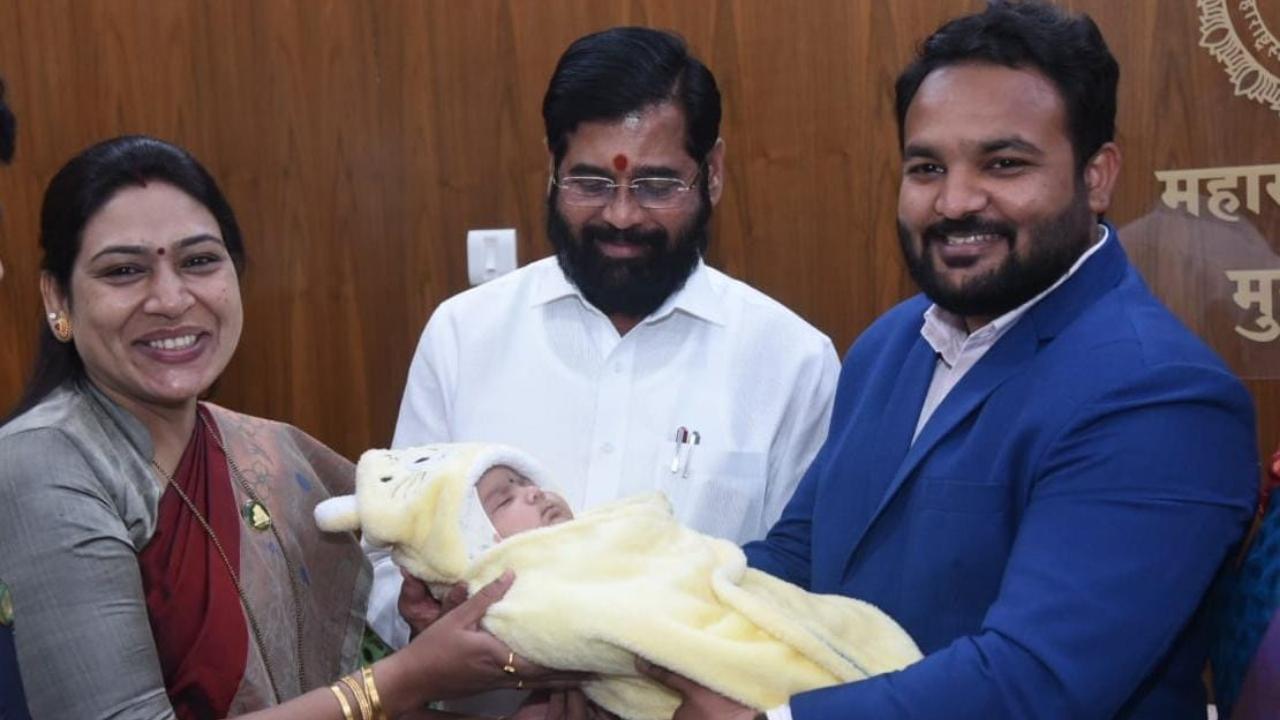 Maharashtra: Cuddling baby in arms, NCP MLA attends assembly session; CM Shinde greets newborn