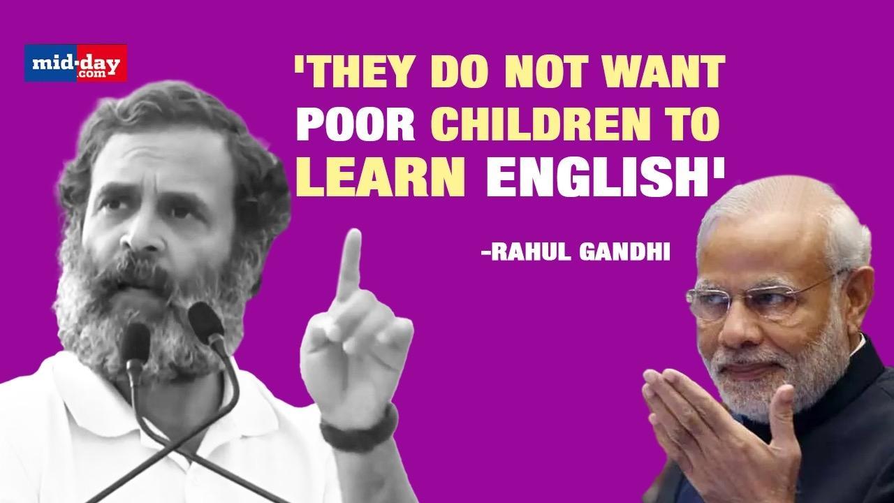 ‘Depriving Poor Children Of Learning English’, Rahul Gandhi Attacks BJP