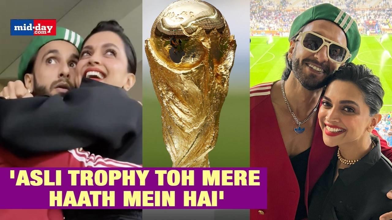 Deepika Unveils FIFA World Cup Trophy, Ranveer Singh Calls Her The ‘Asli Trophy’