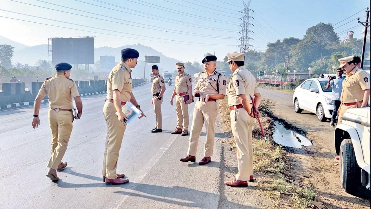 The spot on Mumbai-Ahmedabad Highway where the incident took place
