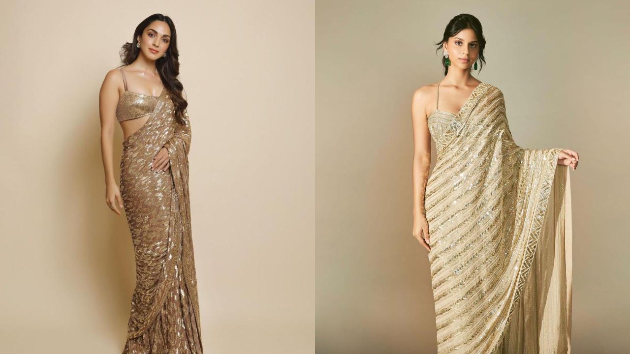 Kiara Advani and Suhana Khan in Manish Malhotra designs