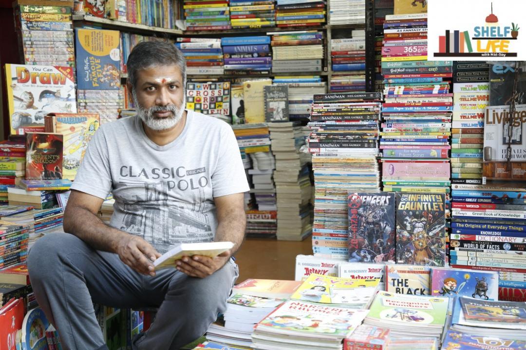 Kasi Viswanathan has been running the bookshop Durai Book House for over 30 years in Matunga. Photo Courtesy: Manjeet Thakur/Mid-day file pic