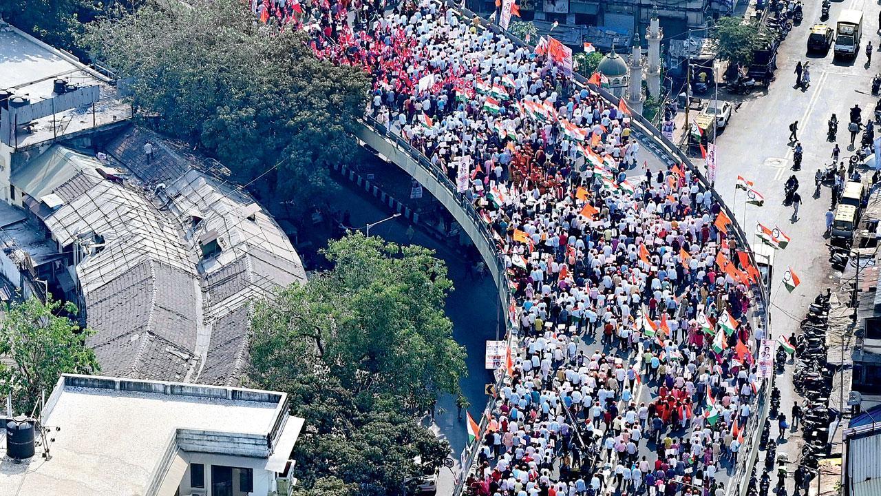 Mumbai: MVA protest morcha didn’t cause disruptions
