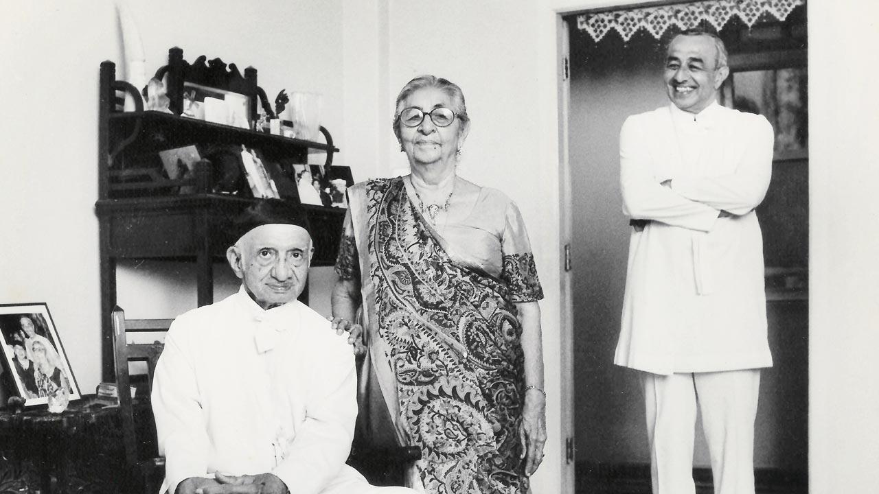 With his parents Aderbad and Roda Deboo in Mumbai