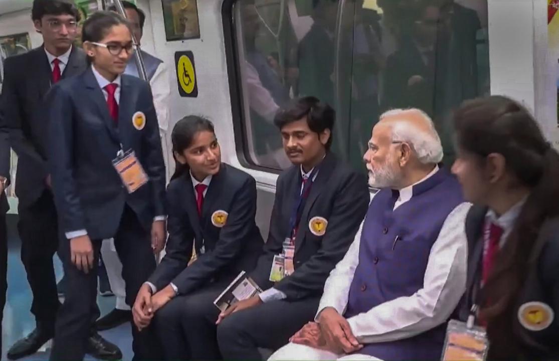 PM Modi inaugurates Phase-I of Nagpur Metro rail project, takes train ride