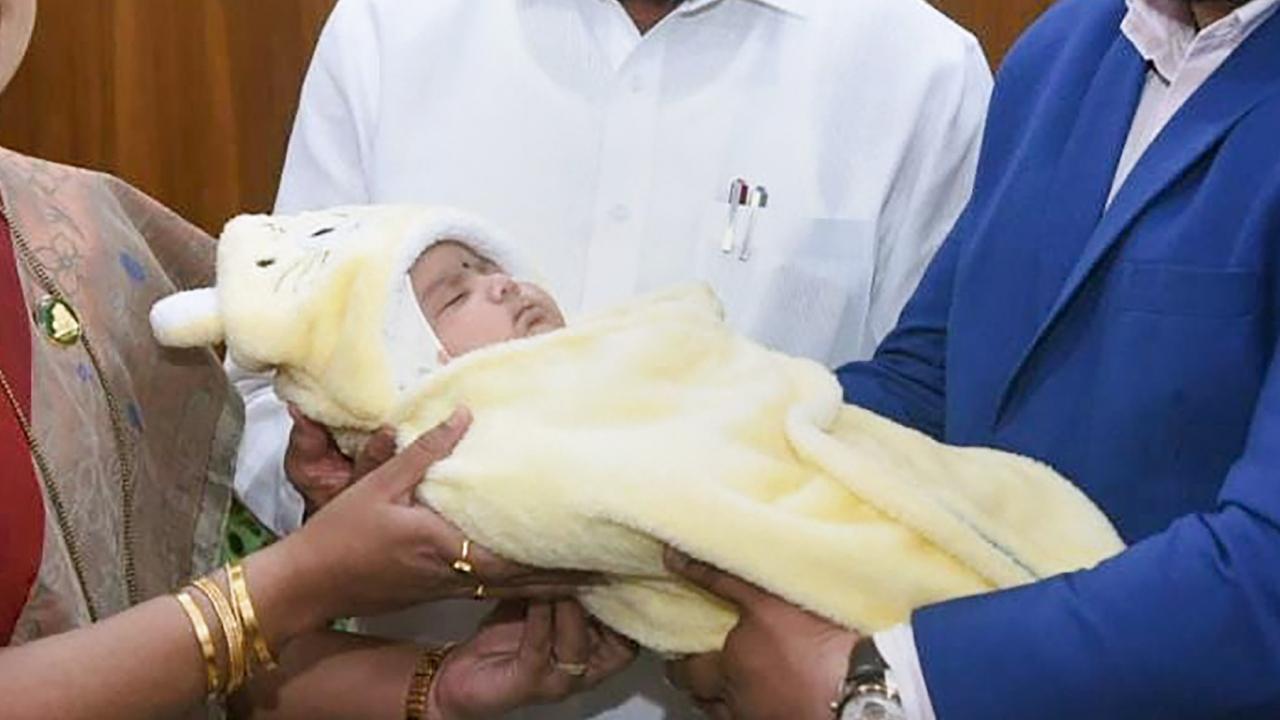 Saroj attended the first day of the winter session with her two-and-a-half-month-old baby.