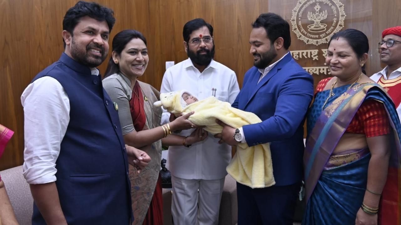 Other legislators, including many women were seen greeting Wagh-Ahire, playing and blessing the peacefully napping baby, and even clicking selfies with the infant, Prashansak.
