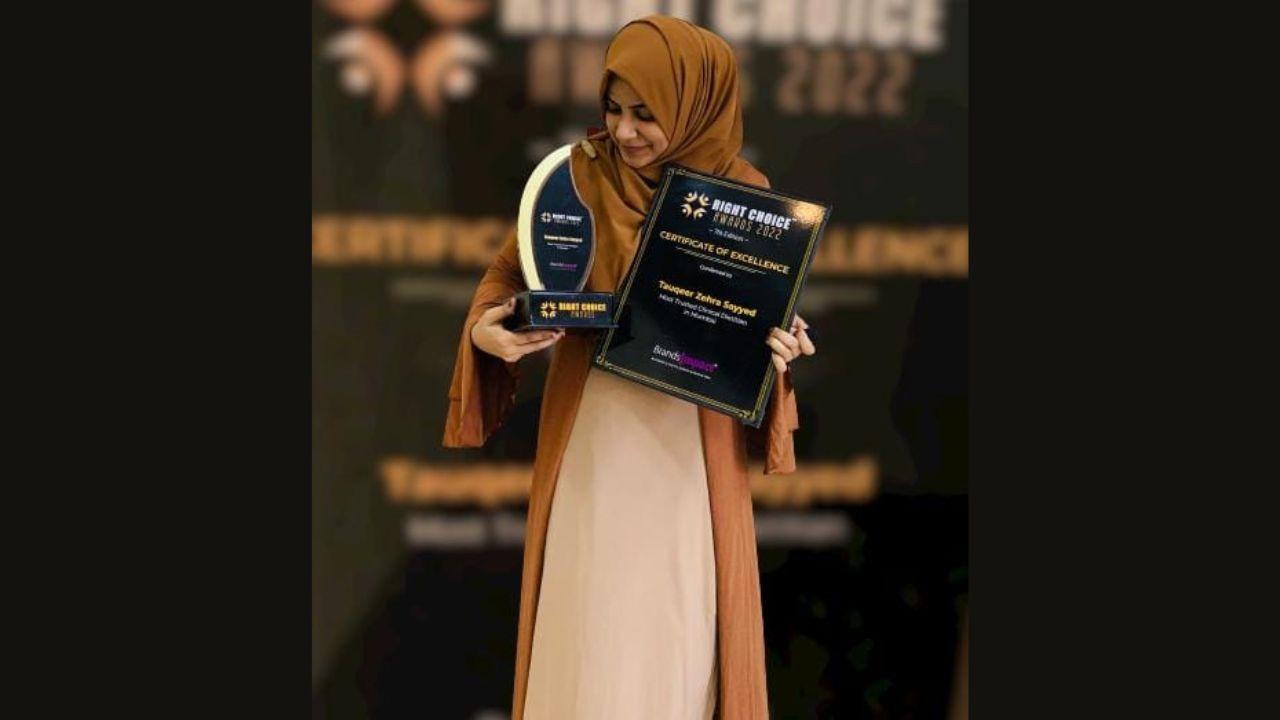 Tauqeer Zehra Sayed awarded the Brands Impact Right Choice Award 2022