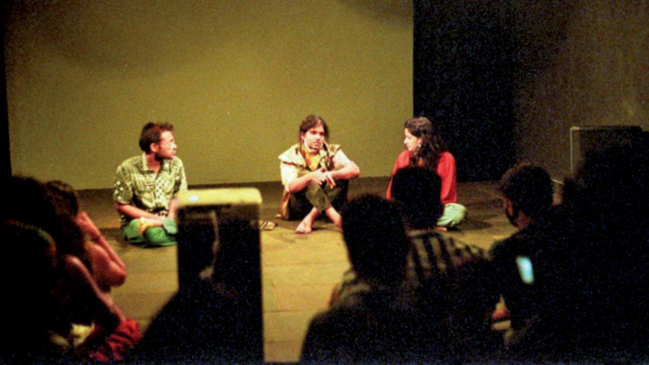 A stage performance at Harkat Studios