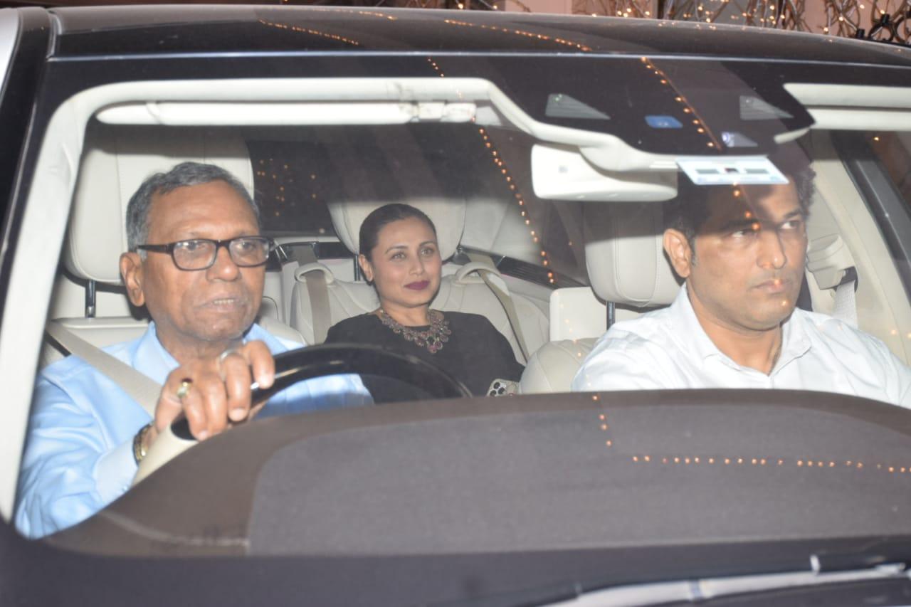 Rani Mukerji was seen arriving in an all black outfit for the birthday party. The actress is a close friend of both Anil Kapoor and his wife Sunita Kapoor