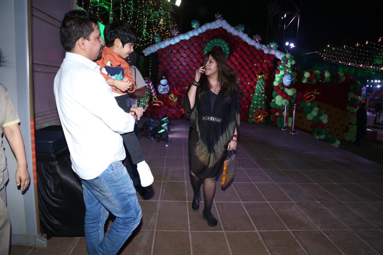Ekta Kapoor opted for an all-black outfit for the party