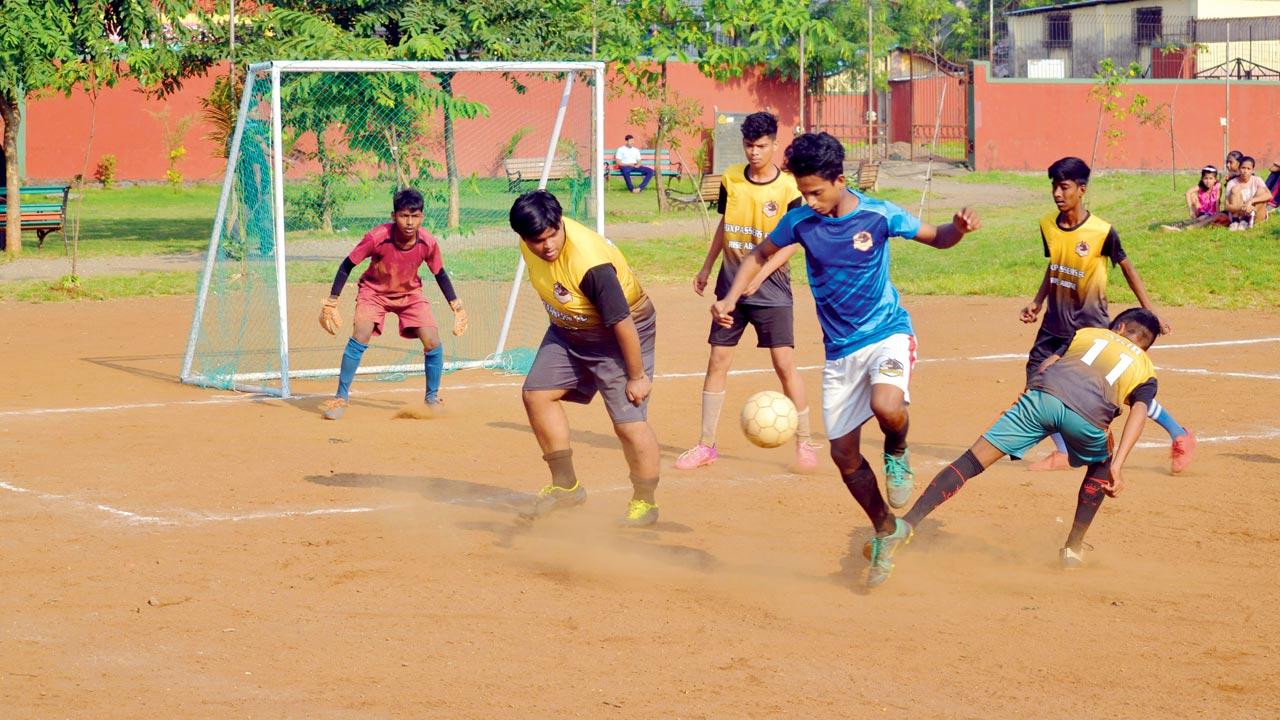 Young boys from Foxpassers Football Club practise for the festival