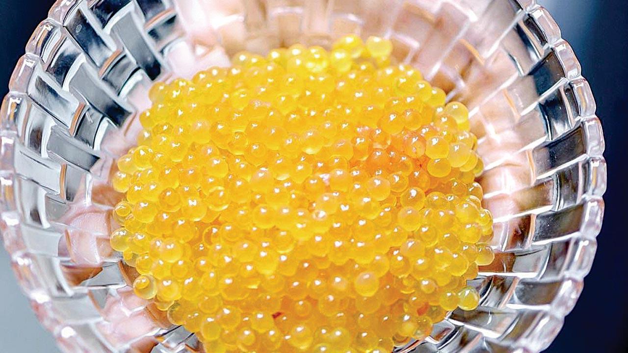 Locally sourced rainbow trout roe.  Pic Courtesy/Ekaa