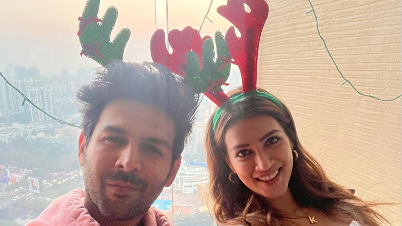 Kartik Aaryan shares glimpse of Christmas celebration with 'Shehzada' co-star Kriti Sanon