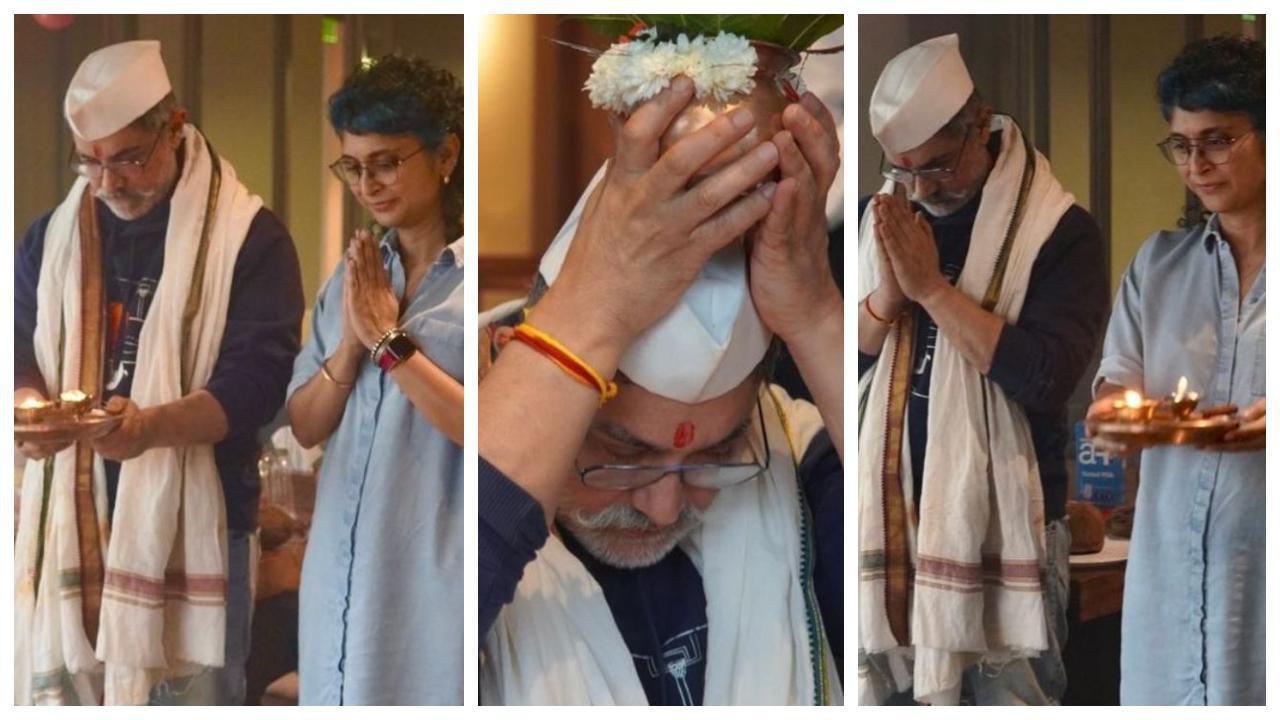 IN PICS: Aamir Khan performs kalash-puja and aarti with ex wife Kiran Rao