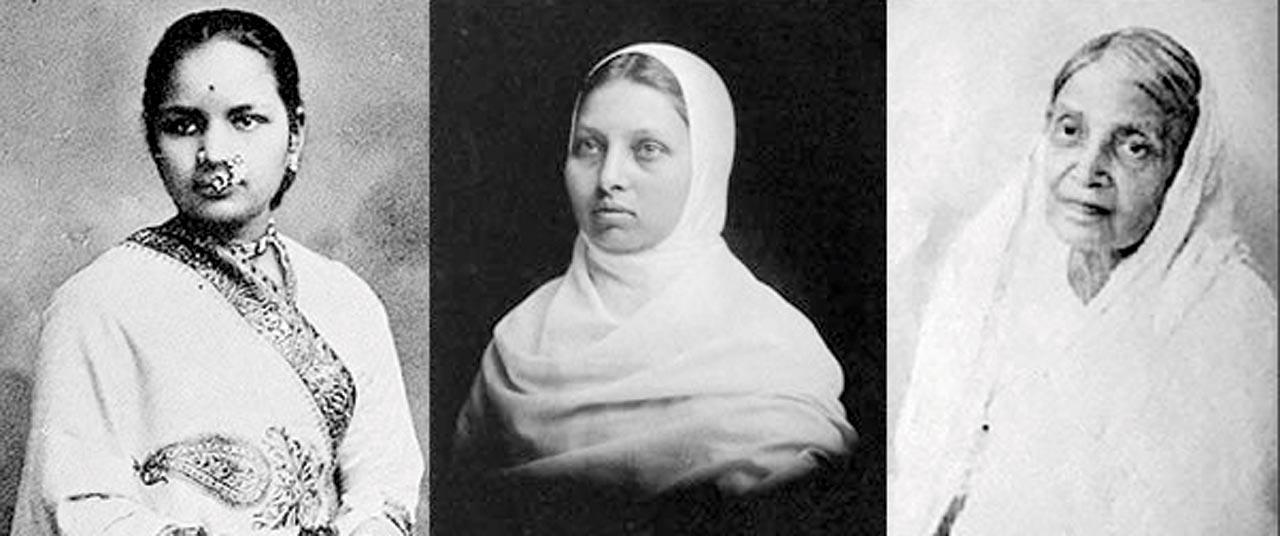 Bombay women on Mars: (from left) Anandibai Joshi, Pandita Ramabai Medhavi and Jerusha Jhirad distinctively name craters on the planet