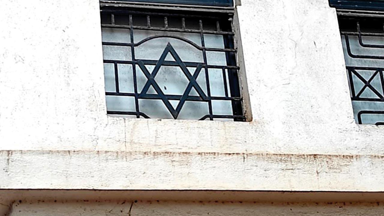 Sarah Lodge at Shivaji Park, with a view of the Star of David embedded in its compound and balcony grills