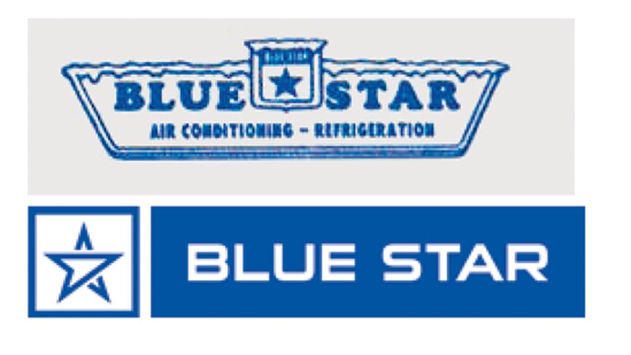 The 1943 and 2017 logos of Blue Star