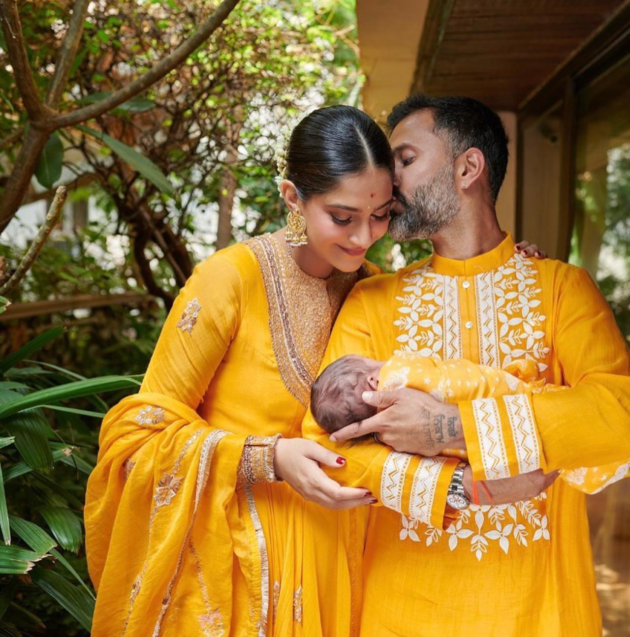 Sonam Kapoor-Anand Ahuja
In March 2022, Anand and Sonam made the pregnancy public. On August 20, the couple welcomed their first baby into the world. Their son was given the name Vayu Kapoor Ahuja