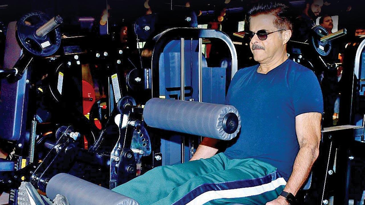 Up and about: Anil Kapoor spotted at launch of a gymnasium