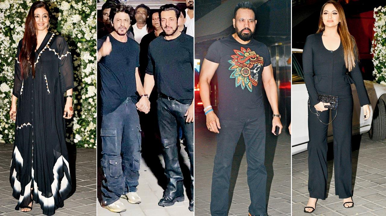 Tabu, Shah Rukh Khan with Salman Khan, Shera and Sonakshai