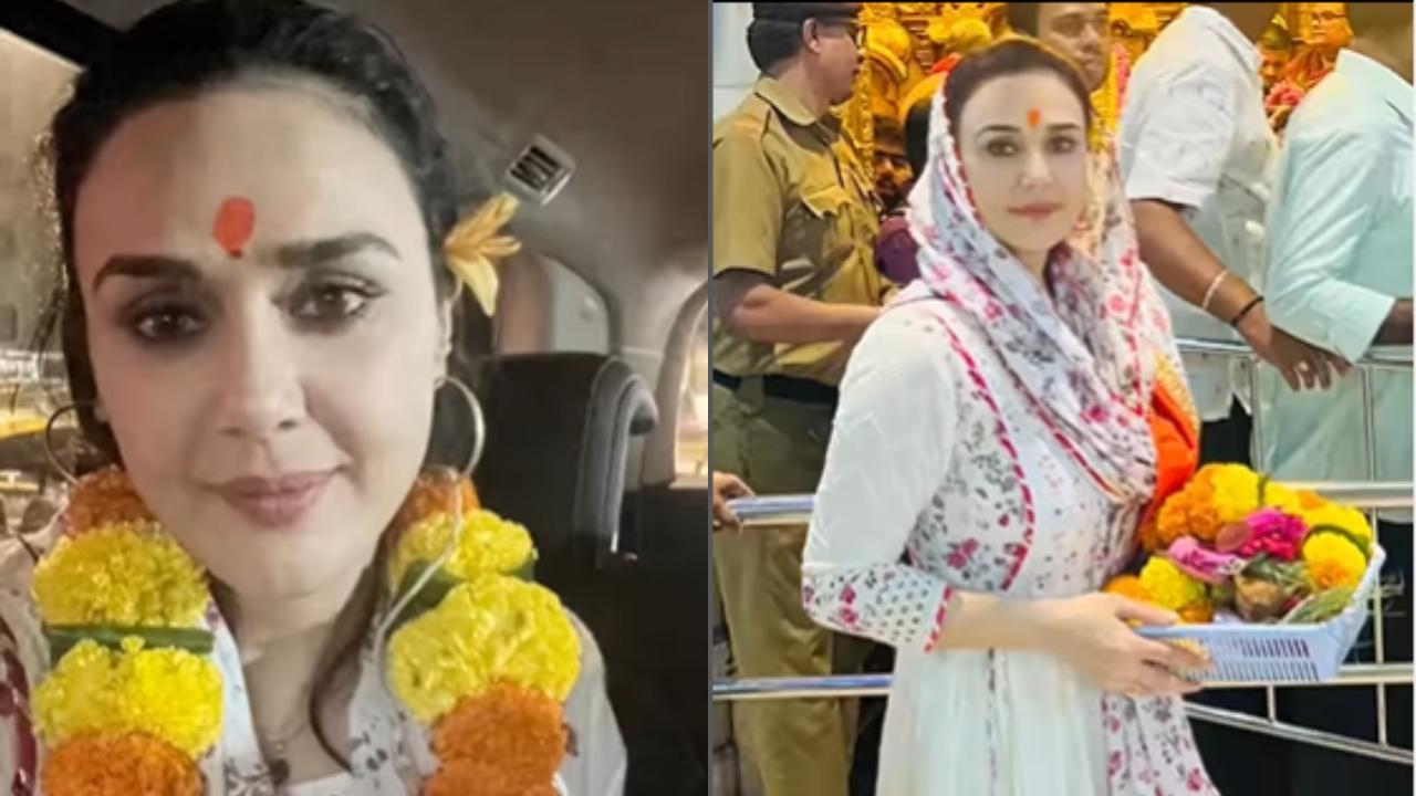 Preity Zinta visits Siddhivinayak temple after 'brutal' flight