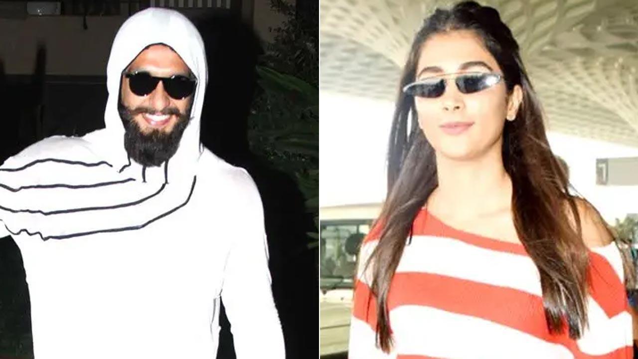 Watch: Ranveer Singh tries to steal some cake from Pooja Hegde