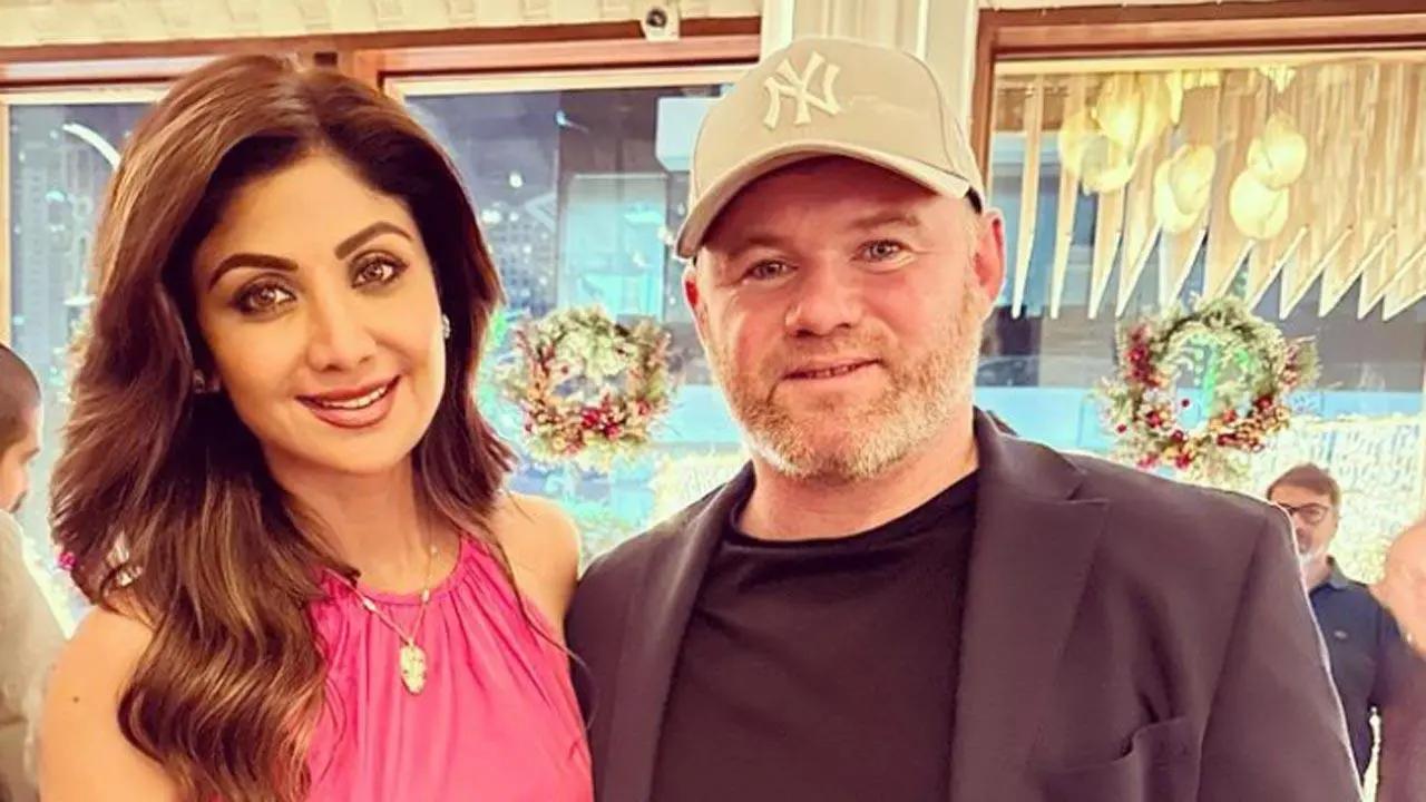 Bollywood actor Shilpa Shetty shared a precious moment with 'The Wonder Boy' of football. Taking to Instagram, the 'Dhadkan' actress posted a snap with Wayne Rooney by her side. 