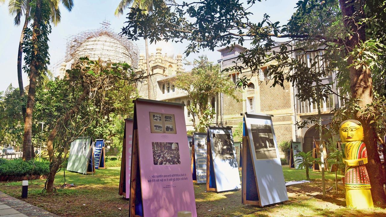 The outdoor panorama welcomes viewers in the area leading up to the Children’s Museum. With the museum in the background, it extends upto the baobab tree that represents the institution’s spirit of partnership 